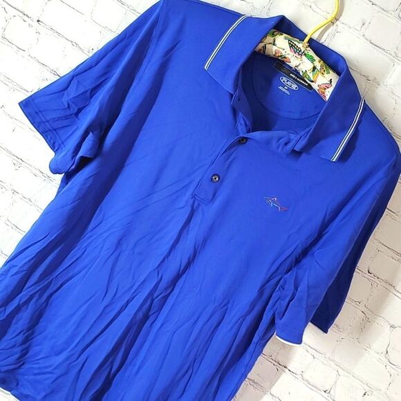 NWOT Greg Norman Freedom Micro Pique Stretch Golf Polo Maritime Blue Size Small - Picture 5 of 11